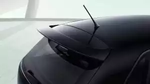 Volkswagen polo black white roof edge spoiler